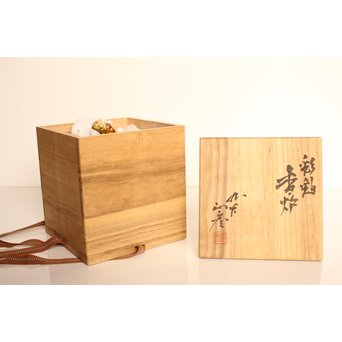 彩釉香炉 三代徳田 正彦/ 八十吉　K456 