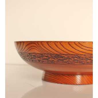 川北 良造　欅造菓子盆 　K459 