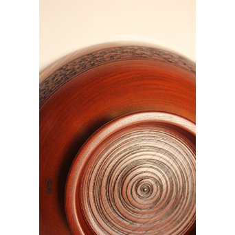 川北 良造　欅造菓子盆 　K459 