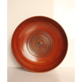 川北 良造　欅造菓子盆 　K459 