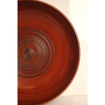 川北 良造　欅造菓子盆 　K459 