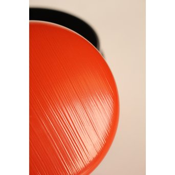 裏千家 淡々斎花押 松斉銘 朱刷毛目平棗　K461 