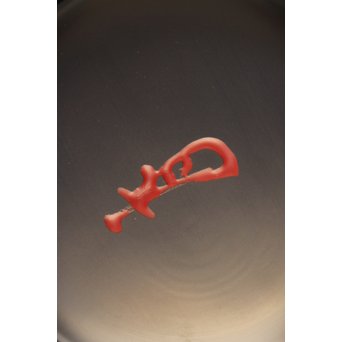 裏千家 淡々斎花押 松斉銘 朱刷毛目平棗　K461 