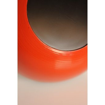 裏千家 淡々斎花押 松斉銘 朱刷毛目平棗　K461 