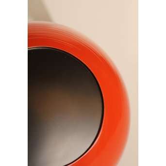 裏千家 淡々斎花押 松斉銘 朱刷毛目平棗　K461 