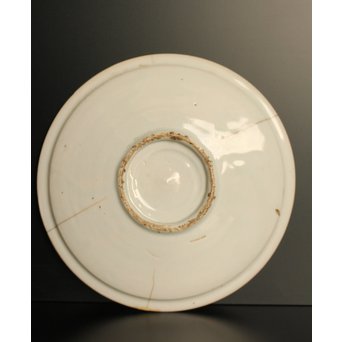 初期伊万里 吹墨鷺文中皿　S2922 