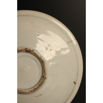 初期伊万里 吹墨鷺文中皿　S2922 