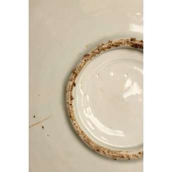 初期伊万里 吹墨鷺文中皿　S2922 