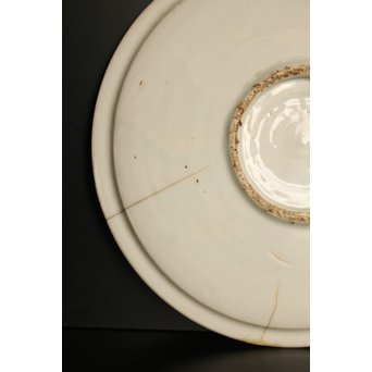 初期伊万里 吹墨鷺文中皿　S2922 