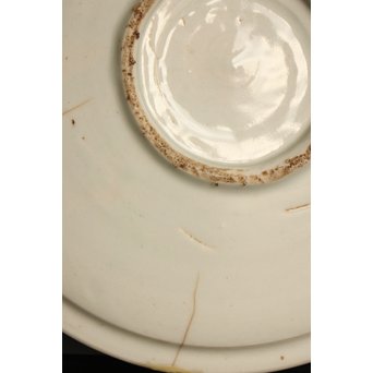 初期伊万里 吹墨鷺文中皿　S2922 