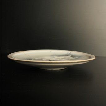 初期伊万里 吹墨鷺文中皿　S2922 