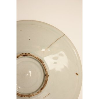 初期伊万里 吹墨鷺文中皿　S2922 