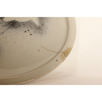 初期伊万里 吹墨鷺文中皿　S2922 