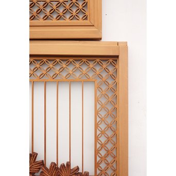 鶴松　七宝書院欄間5枚1組　R2052Y 