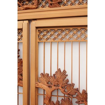 鶴松　七宝書院欄間5枚1組　R2052Y 