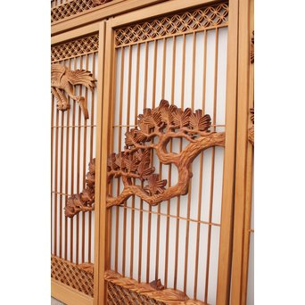 鶴松　七宝書院欄間5枚1組　R2052Y 