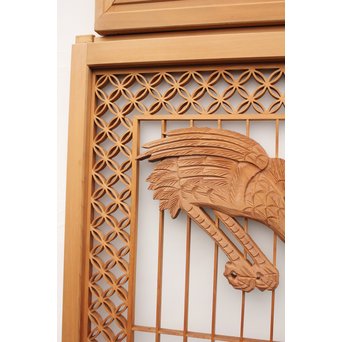 鶴松　七宝書院欄間5枚1組　R2052Y 