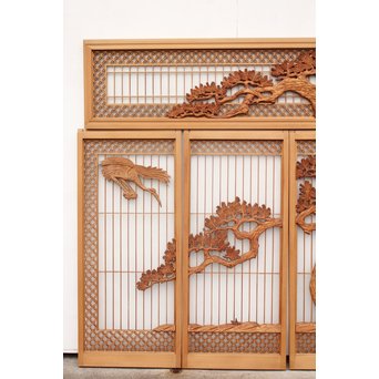 鶴松　七宝書院欄間5枚1組　R2052Y 