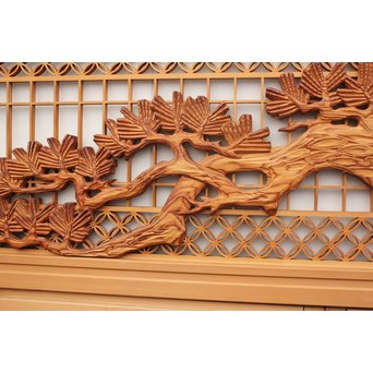 鶴松　七宝書院欄間5枚1組　R2052Y 