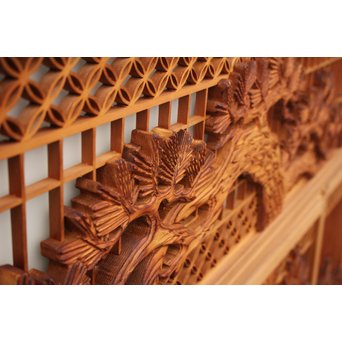 鶴松　七宝書院欄間5枚1組　R2052Y 