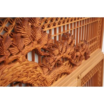 鶴松　七宝書院欄間5枚1組　R2052Y 