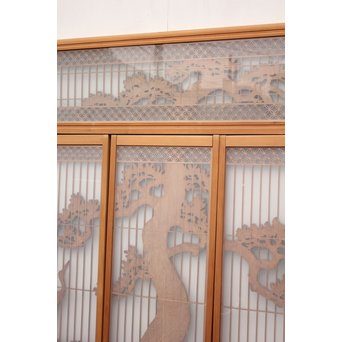 鶴松　七宝書院欄間5枚1組　R2052Y 