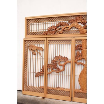 鶴松　七宝書院欄間5枚1組　R2052Y 