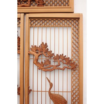 鶴松　七宝書院欄間5枚1組　R2052Y 