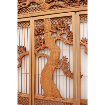 鶴松　七宝書院欄間5枚1組　R2052Y 