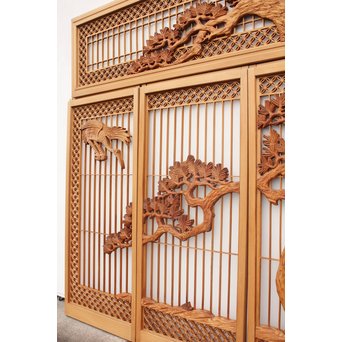 鶴松　七宝書院欄間5枚1組　R2052Y 