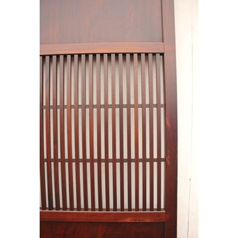 総欅 時代格子帯戸　4枚1組　B870 