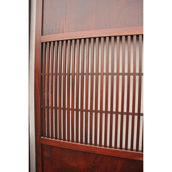 総欅 時代格子帯戸　4枚1組　B870 