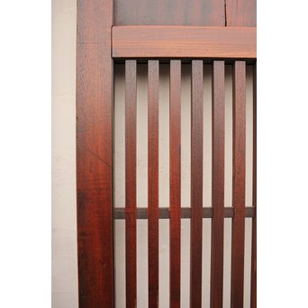 総欅 時代格子帯戸　4枚1組　B870 