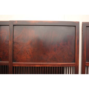 総欅 時代格子帯戸　4枚1組　B870 