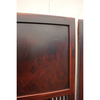 総欅 時代格子帯戸　4枚1組　B870 