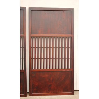 総欅 時代格子帯戸　4枚1組　B870 