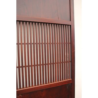 総欅 時代格子帯戸　4枚1組　B870 