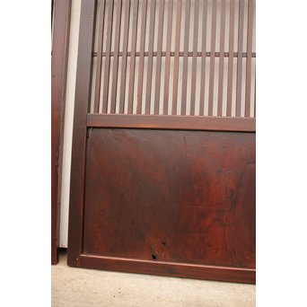 総欅 時代格子帯戸　4枚1組　B870 