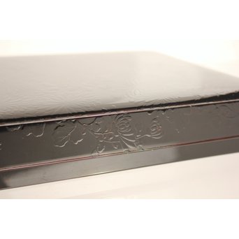 赤塚自得 黒画菊蒔絵御料紙硯　S2932 