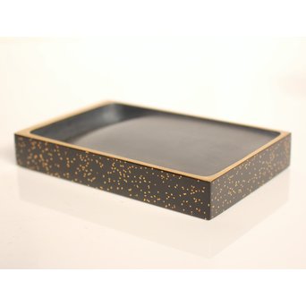 赤塚自得 黒画菊蒔絵御料紙硯　S2932 