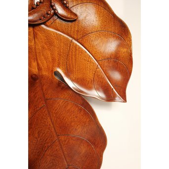 篠原如雪 梧桐葉盆 　K554 