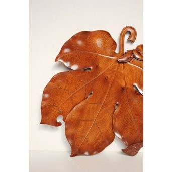 篠原如雪 梧桐葉盆 　K554 