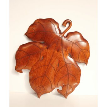 篠原如雪 梧桐葉盆 　K554 