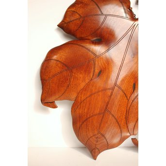 篠原如雪 梧桐葉盆 　K554 