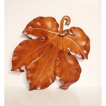 篠原如雪 梧桐葉盆 　K554 