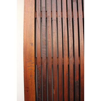 鉄尽総欅格子蔵戸　W535Y 