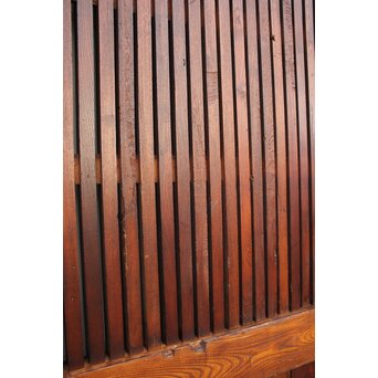 鉄尽総欅格子蔵戸　W535Y 