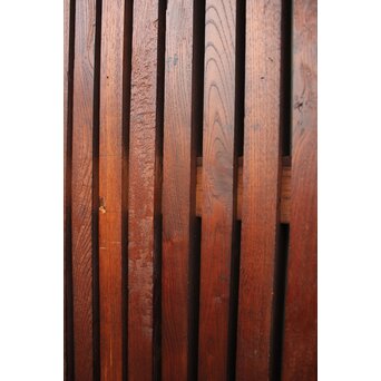 鉄尽総欅格子蔵戸　W535Y 