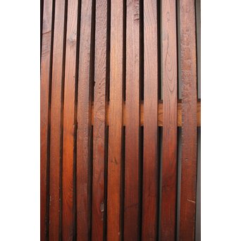 鉄尽総欅格子蔵戸　W535Y 