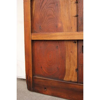 鉄尽総欅格子蔵戸　W535Y 